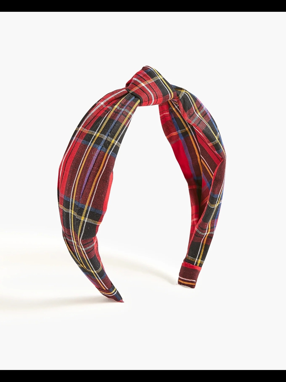 Crewcuts Girls Tartan Plaid Knot Headband, Red